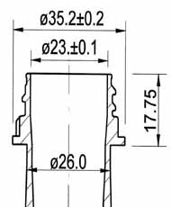 29/23 neck-finish