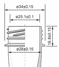 30/25 Low (16.8mm) neck-finish