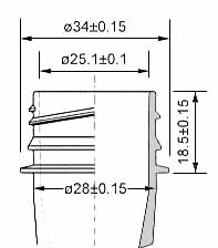 30/25 High (18.5mm) neck-finish